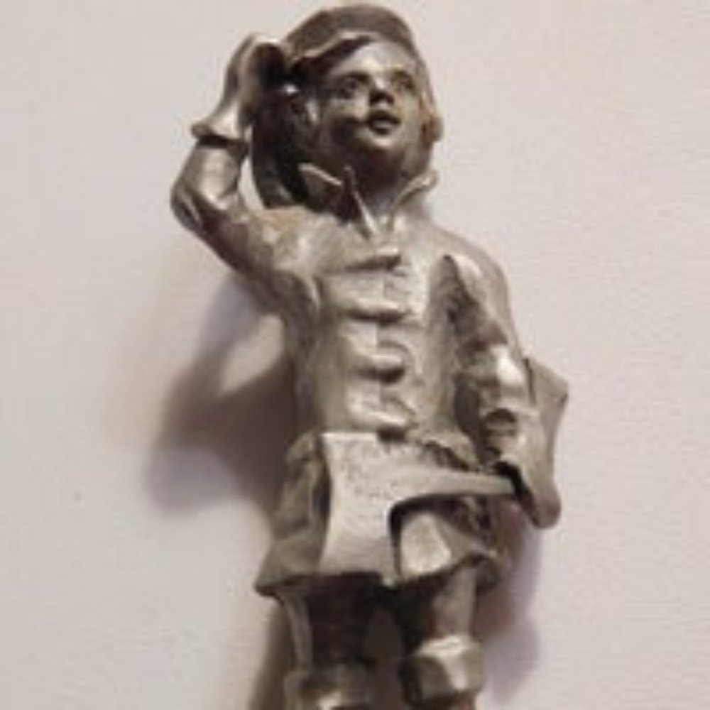 Rawcliffe Pewter Firefighter Figure Vintage 1980's